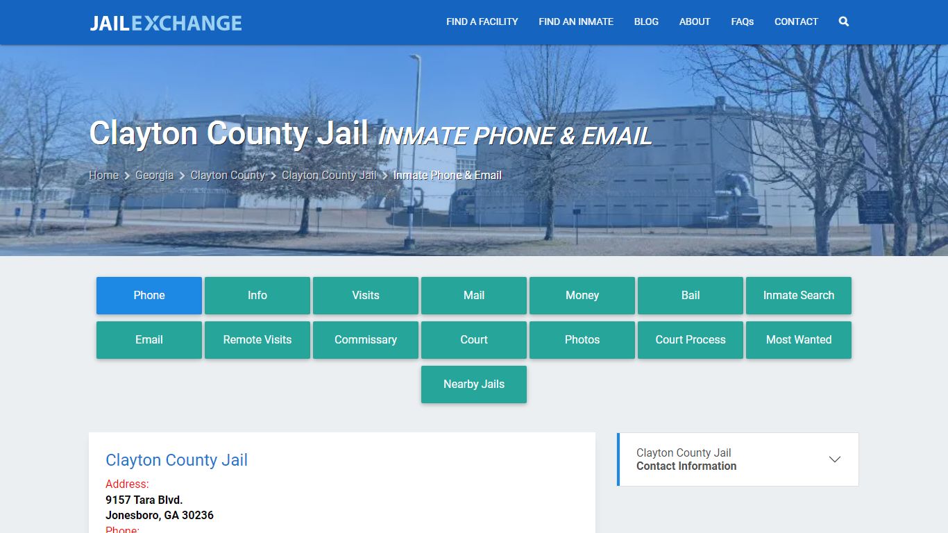 Inmate Phone - Clayton County Jail, GA - Jail Exchange